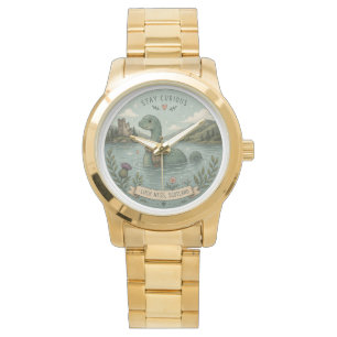 Blijf Nieuwsgierig Knus Cryptid Nessie Loch Ness M Horloge