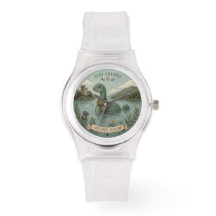 Blijf Nieuwsgierig Knus Cryptid Nessie Loch Ness M Horloge