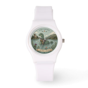 Blijf Nieuwsgierig Knus Cryptid Nessie Loch Ness M Horloge