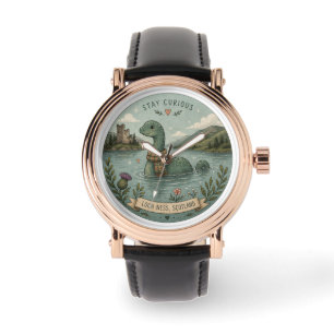 Blijf Nieuwsgierig Knus Cryptid Nessie Loch Ness M Horloge