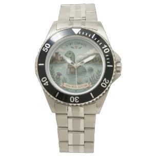 Blijf Nieuwsgierig Knus Cryptid Nessie Loch Ness M Horloge
