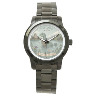 Blijf Nieuwsgierig Knus Cryptid Nessie Loch Ness M Horloge