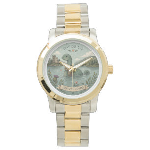 Blijf Nieuwsgierig Knus Cryptid Nessie Loch Ness M Horloge
