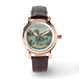 Blijf Nieuwsgierig Knus Cryptid Nessie Loch Ness M Horloge