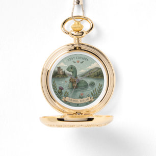 Blijf Nieuwsgierig Knus Cryptid Nessie Loch Ness M Horloge
