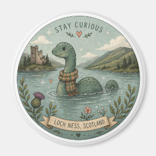 Blijf Nieuwsgierig Knus Cryptid Nessie Loch Ness M Magneet
