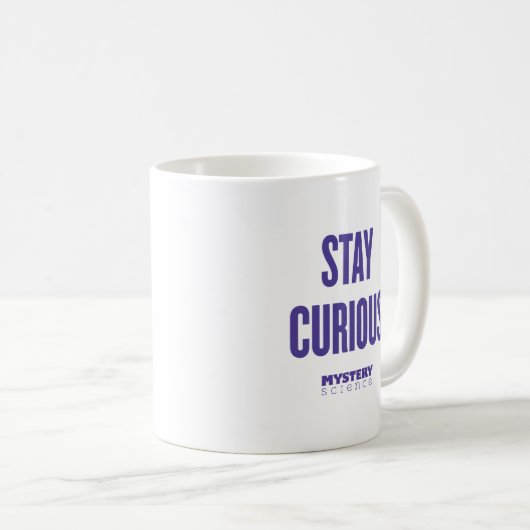 Blijf nieuwsgierig naar Mok (Voorkant rechts)