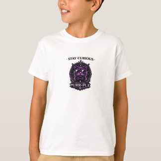 Blijf Nieuwsgierig - Professor Purr-Ple Grafische T-shirt