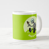 Blijf nieuwsgierig! Robot en vlinder Cartoon Grote Koffiekop (Voorkant rechts)