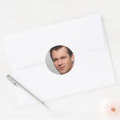 Blijf nieuwsgierig ronde sticker (Envelop)