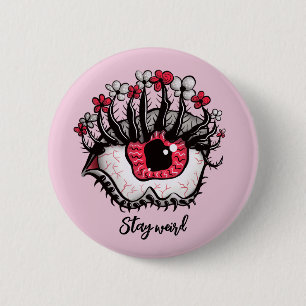 Blijf nog nerveuze paardenpasta Gothic Oye Macabre Ronde Button 5,7 Cm