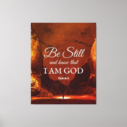 BLIJF NOG STEEDS EN WEET Psalm 46:10 Christelijk Canvas Afdruk (Voorkant)