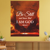 BLIJF NOG STEEDS EN WEET Psalm 46:10 Christelijk Canvas Afdruk (Insitu (Woonkamer))
