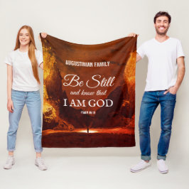 BLIJF NOG STEEDS EN WEET Psalm 46:10 Christelijk Fleece Deken