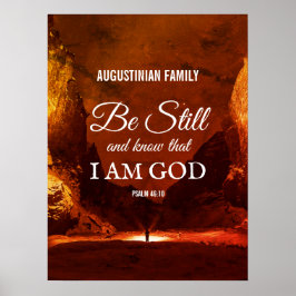 BLIJF NOG STEEDS EN WEET Psalm 46:10 Christelijk Poster