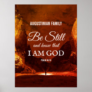 BLIJF NOG STEEDS EN WEET Psalm 46:10 Christelijk Poster