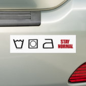 Blijf normaal - bumpersticker (Op auto)
