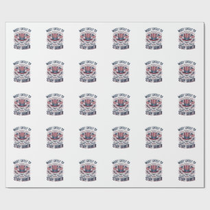 Blijf Nuchter Patriottisch Vintage Vuurwerk Shirt  Cadeaupapier