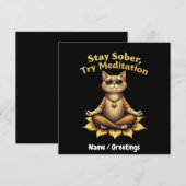 Blijf nuchter Probeer Meditatie Pad om te winnen Kaart (Voorkant / Achterkant)