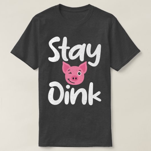 Blijf Oink Pig Farmer Premium eigenaar T-shirt (Design voorkant)