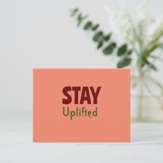 Blijf omhoog briefkaart (Staand voorkant)