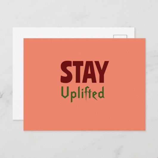 Blijf omhoog briefkaart (Voorkant / Achterkant)