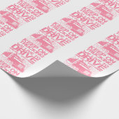 Blijf onderweg 18 Wheeler Pink Cadeaupapier (Hoek)
