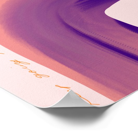 "Blijf onderweg" Abstract bewegingsontwerp Poster (Hoek)