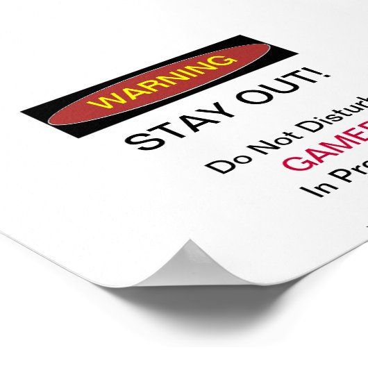 Blijf onderweg van gamer Poster (Hoek)