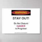 Blijf onderweg van gamer Poster (Voorkant)