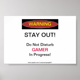 Blijf onderweg van gamer Poster