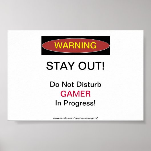 Blijf onderweg van gamer Poster (Voorkant)