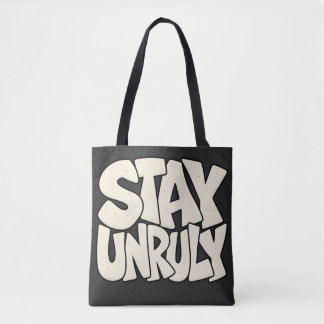 Blijf Ongedisciplineerd — Raw Edge Rebellious Graf Tote Bag