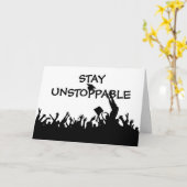 Blijf onstuitbaar tekst afstuderen kaart (Gele Bloem)