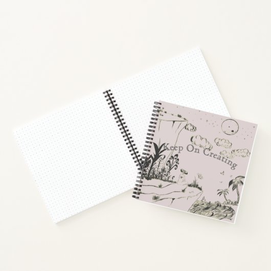Blijf op Creëer schetsboek Notitieboek (Binnen)