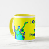 Blijf op dansende Mok, geel Mok (Voorkant links)