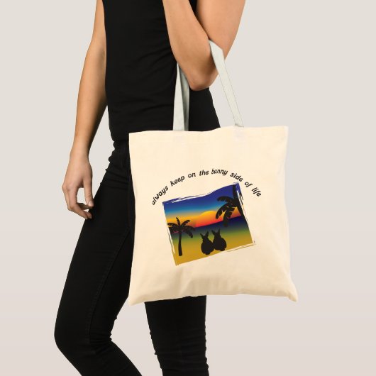 Blijf op de Bunny Side of Life Tote Bag (Voorkant (product))