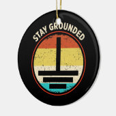 Blijf op de grond met Retro-elektricien Keramisch Ornament (Links)