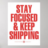 Blijf op de hoogte en blijf verzendkosten poster (Voorkant)