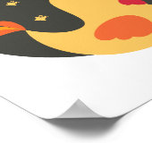 Blijf op de hoogte van Kawaii grappige lekkere kip Poster (Hoek)