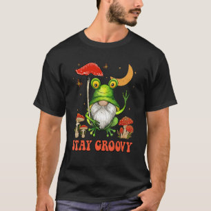 Blijf op de kruiper kikker van de pushroom Hippie T-shirt