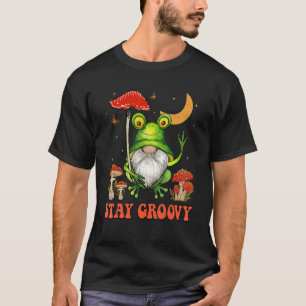 Blijf op de kruiper kikker van de pushroom Hippie T-shirt