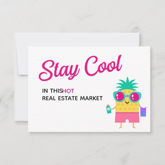 Blijf op de markt voor Cool Fun Summer Realtor (Voorkant)