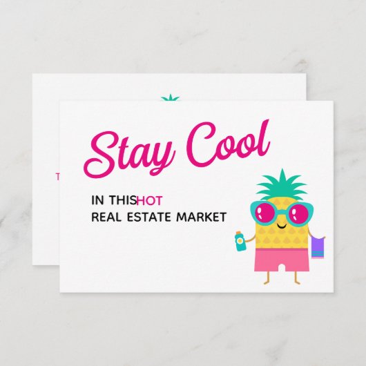 Blijf op de markt voor Cool Fun Summer Realtor (Voorkant / Achterkant)