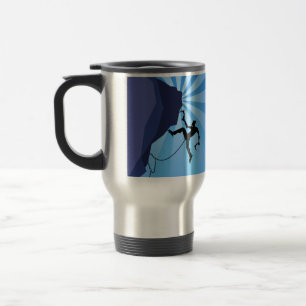 Blijf op de Mok van Koffie op IJsbeklimmer