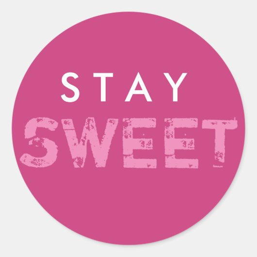 Blijf op de Sticker. Ronde Sticker (Voorkant)