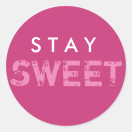 Blijf op de Sticker. Ronde Sticker