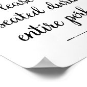 Blijf op de stoel zitten — Liggend Poster (Hoek)