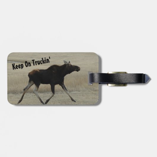 Blijf op de Tuckin' Moose Bagagelabel (Achterkant horizontaal)