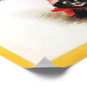 Blijf op de zagerij, zwarte kat, Louis Wain Poster (Hoek)